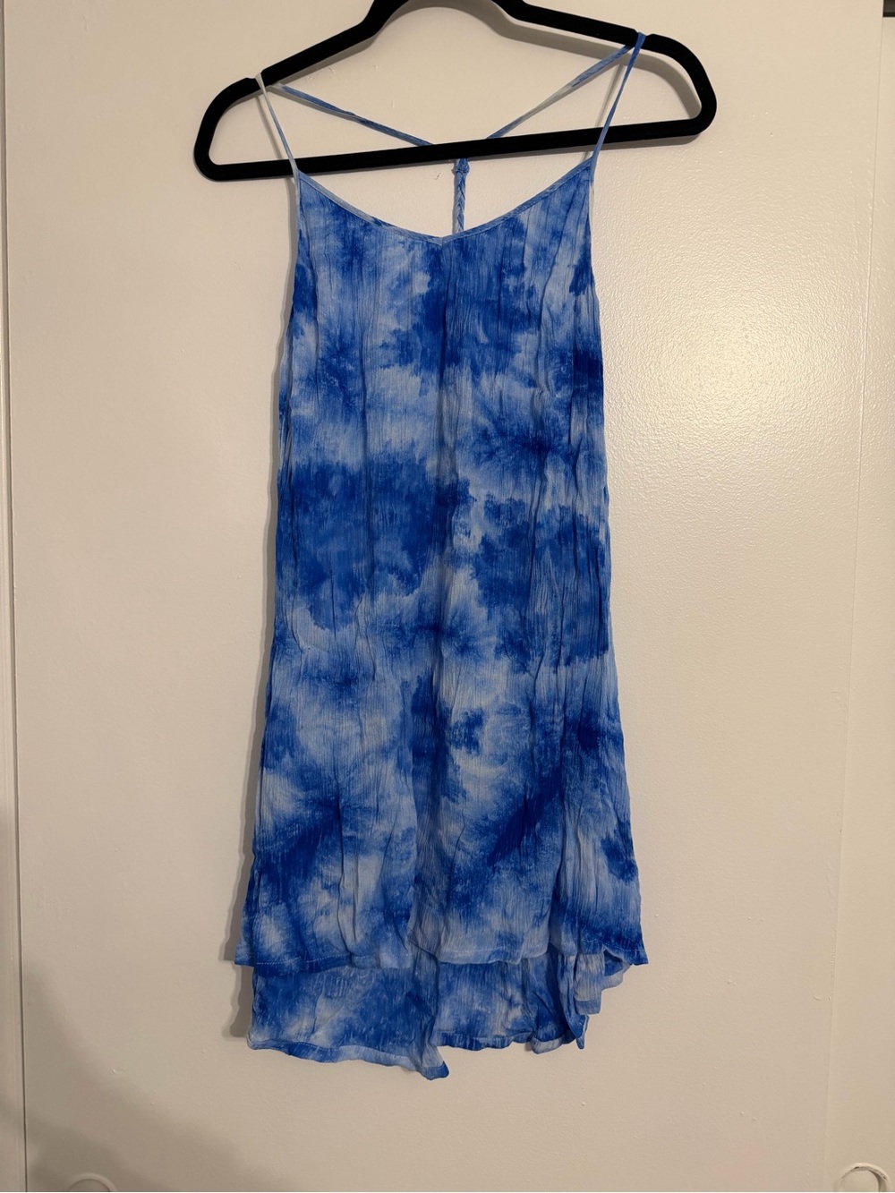 Blue Tie-Dye Swim Cover-up - Size M